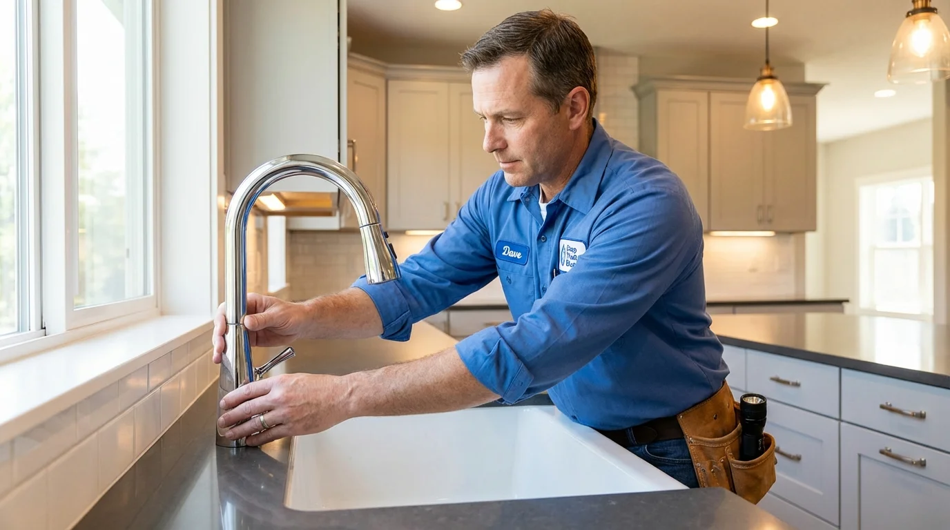 Kitchen faucet installation by Johns Plumbing LLC in Mountain Home