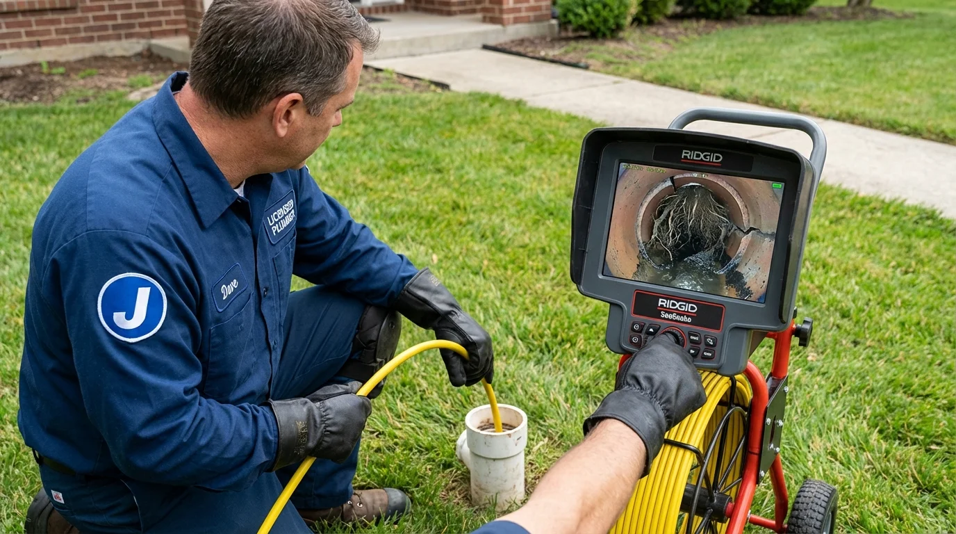 Sewer camera inspection being performed by Johns Plumbing LLC in Mountain Home